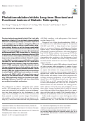 Cover page: Photobiodulation Inhibits Long-Term Structural and Functional Lesions of Diabetic Retinopathy