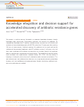 Cover page: Knowledge integration and decision support for accelerated discovery of antibiotic resistance genes