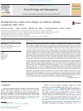 Cover page: Aboveground live carbon stock changes of California wildland ecosystems, 2001–2010