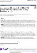 Cover page: Associations of U.S. state-level COVID-19 policies intensity with cannabis sharing behaviors in 2020