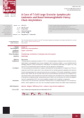 Cover page: A Case of T-Cell Large Granular Lymphocytic Leukemia and Renal Immunoglobulin Heavy Chain Amyloidosis