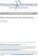 Cover page: History of the International Piers Plowman Society