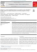 Cover page: Design for a cohort-randomized trial of an acceptance and commitment therapy-enhanced weight management and fitness program for Navy personnel