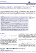 Cover page: Prevalence of trachoma in 13 Local Government Areas of Taraba State, Nigeria