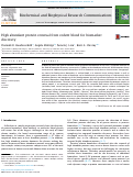 Cover page: High abundant protein removal from rodent blood for biomarker discovery