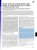 Cover page: Systemic surfaceome profiling identifies target antigens for immune-based therapy in subtypes of advanced prostate cancer