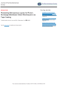 Cover page: Pioneering Microporous Layers for Proton-Exchange-Membrane Water Electrolyzers via Tape Casting