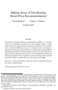 Cover page of Making Sense of Non-Binding Retail-Price Recommendations