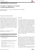 Cover page: Neurologic Complications of Common Variable Immunodeficiency