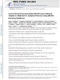 Cover page: Level of Alcohol Use Associated with HIV Care Continuum Targets in a National U.S. Sample of Persons Living with HIV Receiving Healthcare.