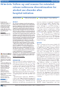 Cover page: Follow-up and reasons for extended-release naltrexone discontinuation for alcohol use disorder after hospital initiation.