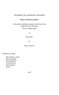 Cover page: Essays on Macroeconomics