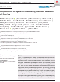 Cover page: Opportunities for agent‐based modelling in human dimensions of fisheries