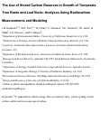Cover page: The use of stored carbon reserves in growth of temperate tree roots and leaf buds: Analyses using radiocarbon measurements and modeling