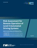 Cover page: Risk Assessment for Remotely Operation of Level 4 Automated Driving Systems in Mobility as a Service Transport