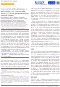 Cover page: Cross-reactive antibody response to mRNA SARS-CoV-2 vaccine after recent COVID-19-specific monoclonal antibody therapy