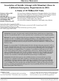 Cover page: Association of Suicide Attempt with Stimulant Abuse in California Emergency Departments in 2011:  A Study of 10 Million ED Visits