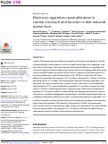 Cover page: Electronic cigarettes cause alteration in cardiac structure and function in diet-induced obese mice