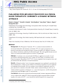 Cover page: Evaluating peer-influence processes in a prison-based therapeutic community: a dynamic network approach