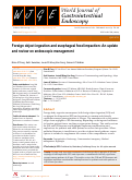 Cover page: Foreign object ingestion and esophageal food impaction: An update and review on endoscopic management.