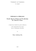 Cover page: WIDALS &amp; FRKALS: Facile Spacio-Temporal Prediction for Massive Data