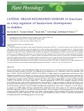 Cover page: LATERAL ORGAN BOUNDARIES DOMAIN 25 functions as a key regulator of haustorium development in dodders