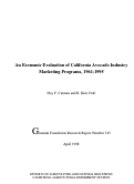 Cover page: Economic Evaluation of California Avocado Industry Marketing Programs : 1961 - 1998
