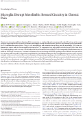 Cover page: Microglia Disrupt Mesolimbic Reward Circuitry in Chronic Pain