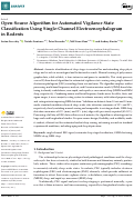 Cover page: Open-Source Algorithm for Automated Vigilance State Classification Using Single-Channel Electroencephalogram in Rodents.