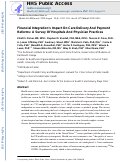 Cover page: Financial Integration’s Impact On Care Delivery And Payment Reforms: A Survey Of Hospitals And Physician Practices