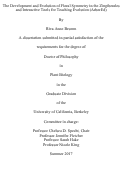 Cover page: The Development and Evolution of Floral Symmetry in the Zingiberales and Interactive Tools for Teaching Evolution (ArborEd)