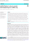 Cover page: deMULTIplex2: robust sample demultiplexing for scRNA-seq