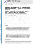 Cover page: Prepregnancy obesity is associated with lower psychomotor development scores in boys at age 3 in a low-income, minority birth cohort