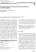 Cover page: Forecasting long-term energy demand and reductions in GHG emissions