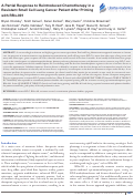 Cover page: A Partial Response to Reintroduced Chemotherapy in a Resistant Small Cell Lung Cancer Patient after Priming with RRx-001