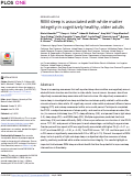 Cover page: REM sleep is associated with white matter integrity in cognitively healthy, older adults