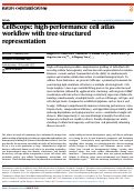 Cover page of CellScope: high-performance cell atlas workflow with tree-structured representation