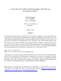 Cover page: Local land-use controls and demographic outcomes in a booming economy