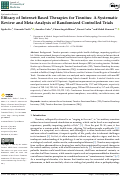 Cover page: Efficacy of Internet-Based Therapies for Tinnitus: A Systematic Review and Meta-Analysis of Randomized Controlled Trials