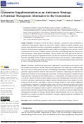 Cover page: Glutamine Supplementation as an Anticancer Strategy: A Potential Therapeutic Alternative to the Convention.