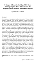 Cover page: A King or A Priest in the City of 201 Gods: Interrogating the Place of the Oòni in the Religious system of Ilé-Ifè in Southwest Nigeria