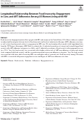 Cover page: Longitudinal Relationship Between Food Insecurity, Engagement in Care, and ART Adherence Among US Women Living with HIV