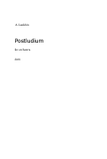 Cover page: Postludium