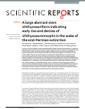 Cover page: A large aberrant stem ichthyosauriform indicating early rise and demise of ichthyosauromorphs in the wake of the end-Permian extinction