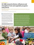 Cover page: UC ANR research informs, influences and strengthens fruit and vegetable programs and policies
