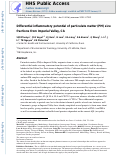 Cover page: Differential inflammatory potential of particulate matter (PM) size fractions from imperial valley, CA