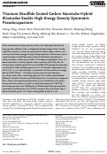 Cover page: Titanium Disulfide Coated Carbon Nanotube Hybrid Electrodes Enable High Energy Density Symmetric Pseudocapacitors