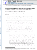 Cover page: Community-Based Providers’ Selection of Practices for Children and Adolescents With Comorbid Mental Health Problems