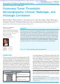 Cover page: Pulmonary Tumor Thrombotic Microangiopathy: Clinical, Radiologic, and Histologic Correlation