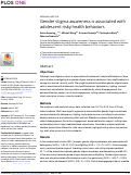 Cover page: Gender stigma awareness is associated with adolescent risky health behaviors